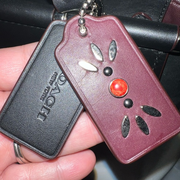 Coach Drifter Grace Pebbled & Suede Leather Studded Framed Satchel NWOT HTF RARE - Picture 11 of 16